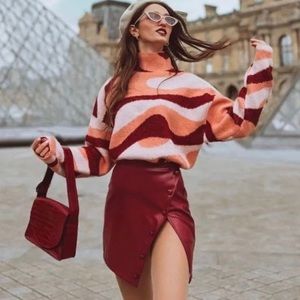 ❤️NWT Zara jacquard sweater Womens size small